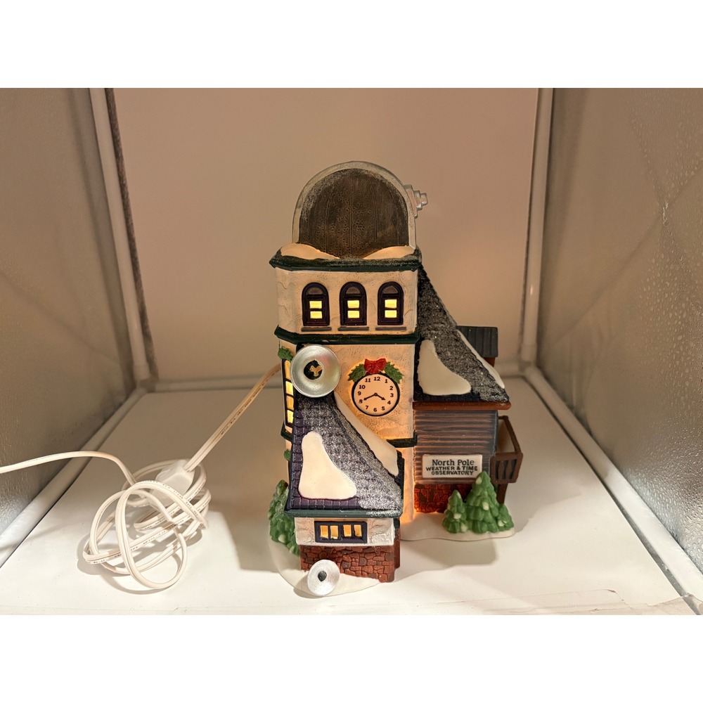 Dept 56 North Pole Village Weather and Time Observatory 56385 Boxed Retired